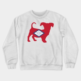 Chiweenie Dog Lover Arkansas Flag Crewneck Sweatshirt